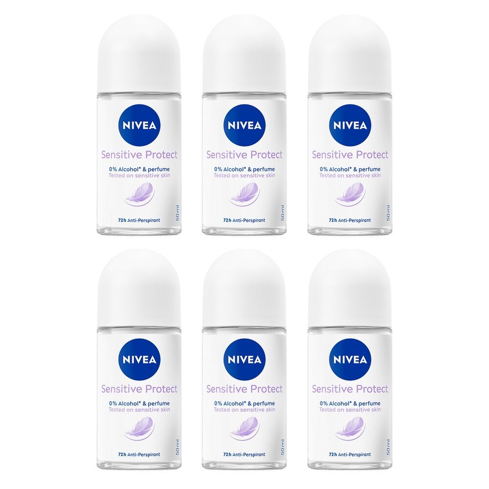 Nivea Sensitive Protect Anti-Perspirant 50mL Pack of 6