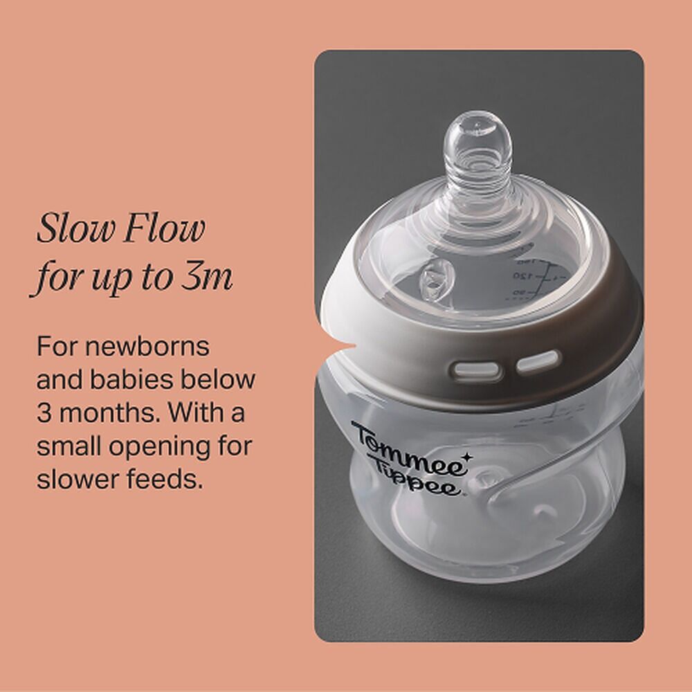 Tommee Tippee Natural Start Wide Latch Teats Slow Flow 2 Pack