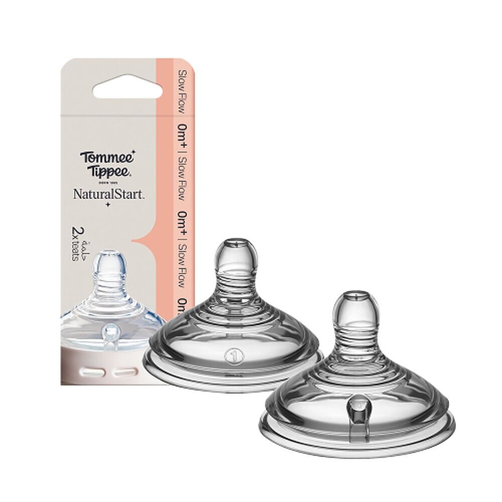Tommee Tippee Natural Start Wide Latch Teats Slow Flow 2 Pack