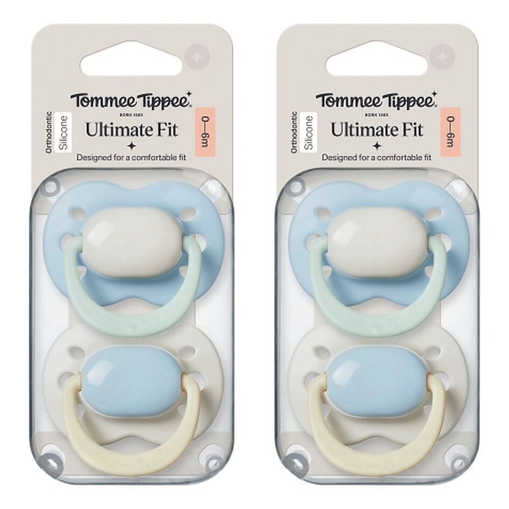 Tommee Tippee Ultimate Fit Soother 0-6 Months Multi 2 Pack Bundle of 2