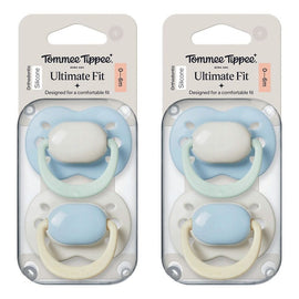 Tommee Tippee Ultimate Fit Soother 0-6 Months Multi 2 Pack Bundle of 2