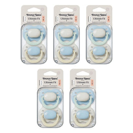 Tommee Tippee Ultimate Fit Soother 0-6 Months Multi 2 Pack Bundle of 5