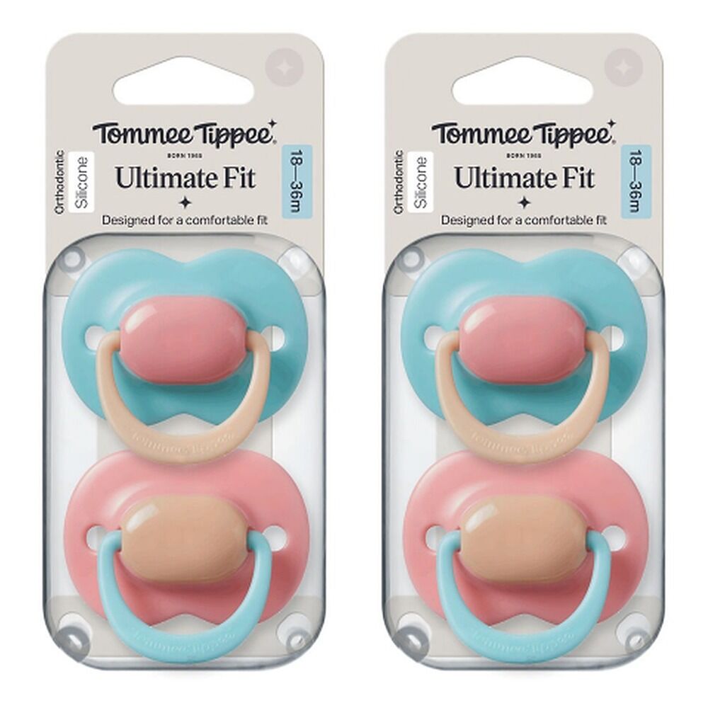Tommee Tippee Ultimate Fit Soother 18-36 Months Multi 2 Pack Bundle of 2
