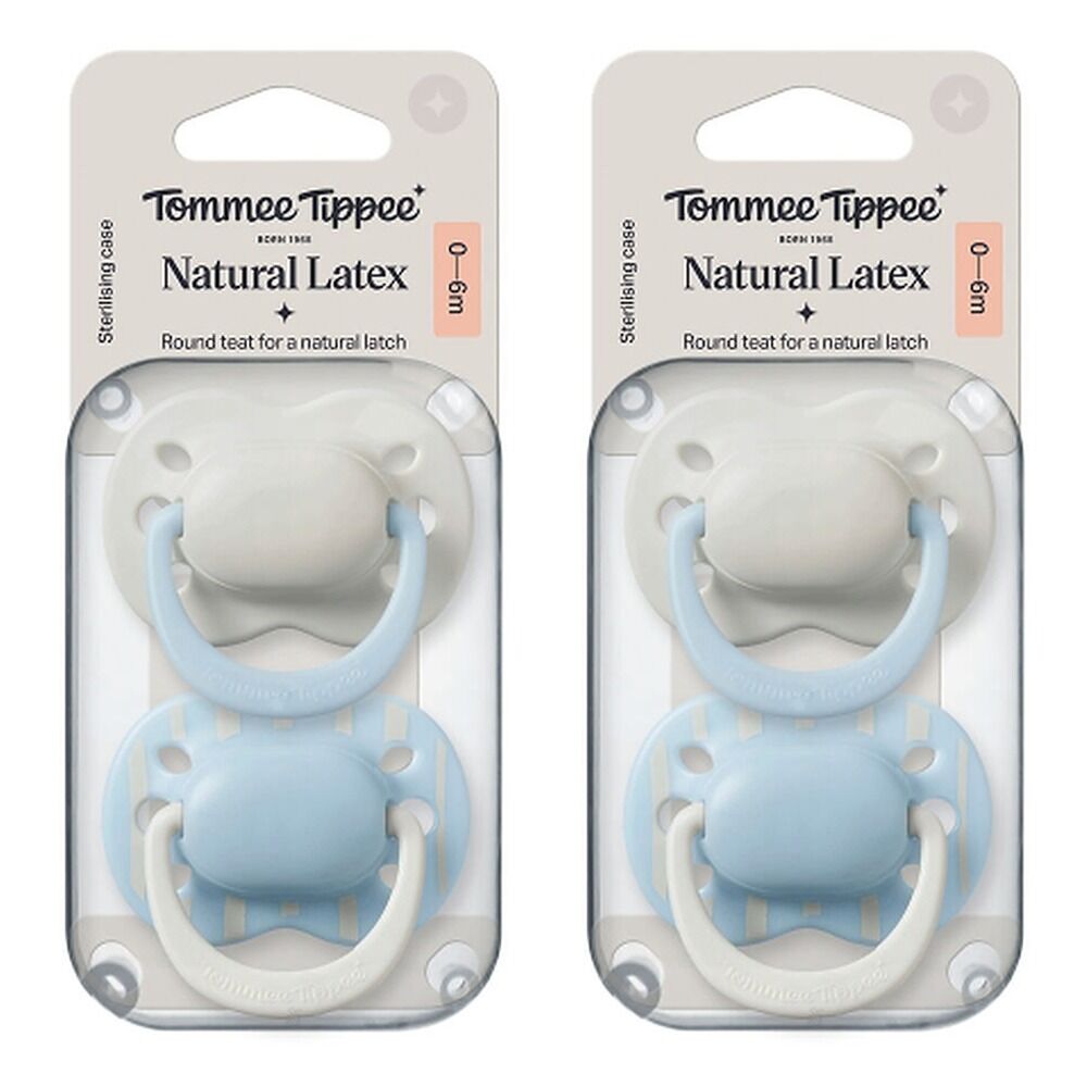Tommee Tippee Natural Latex Soother 0-6 Months Pack of 2