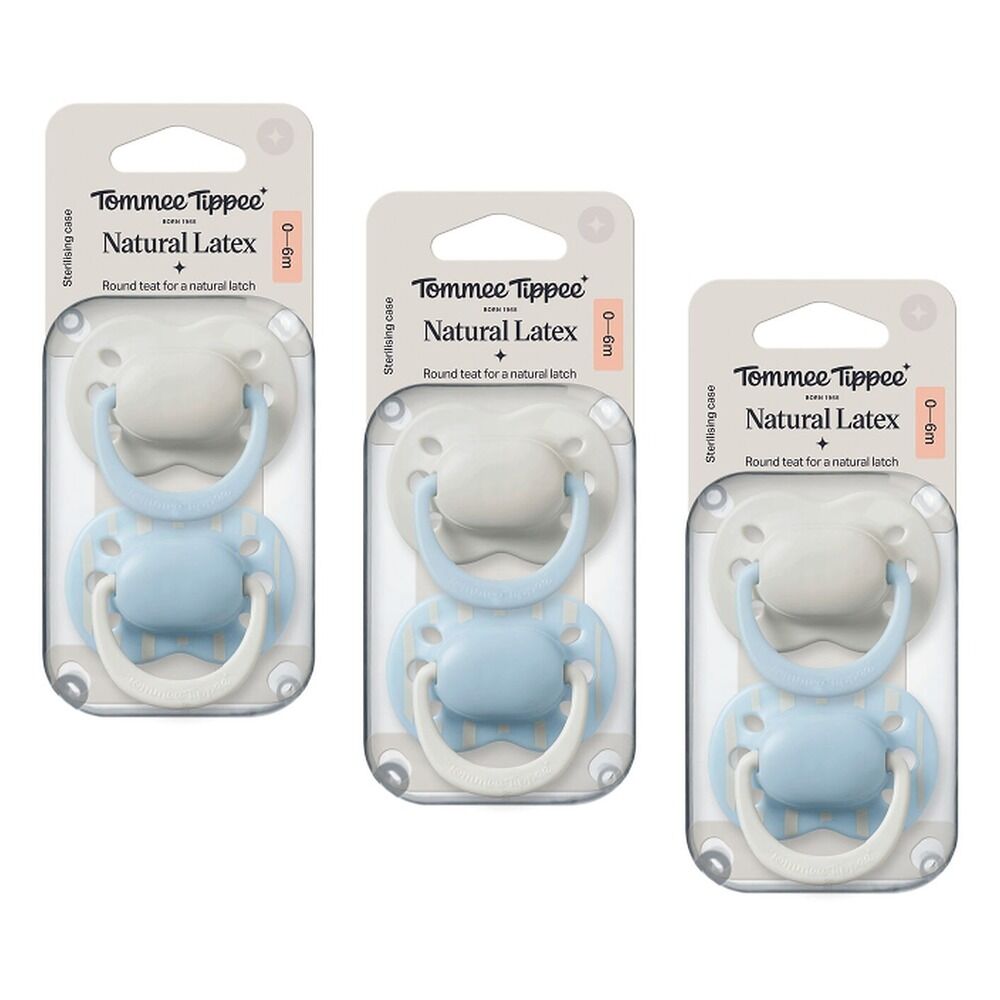 Tommee Tippee Natural Latex Soother 0-6 Months Pack of 3