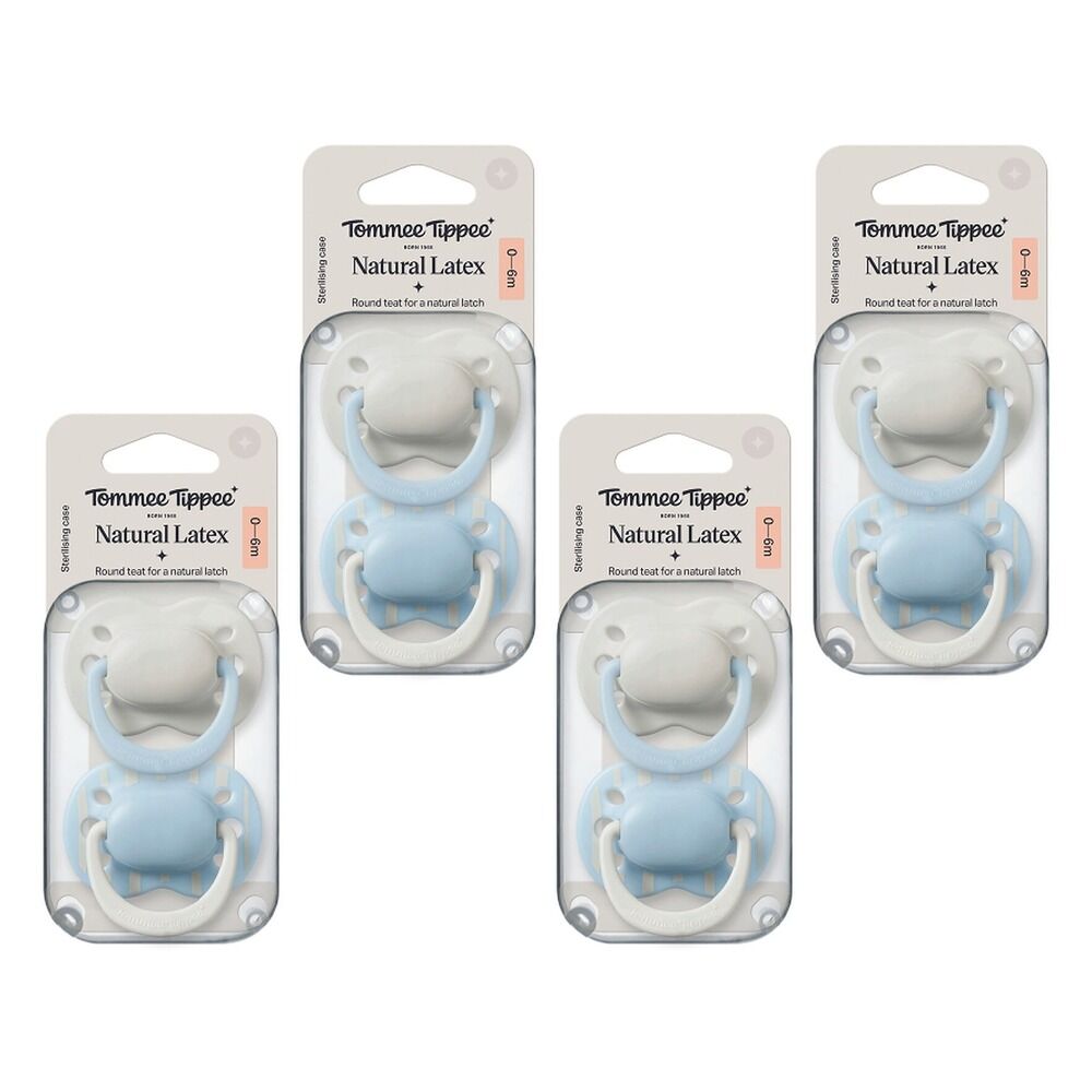 Tommee Tippee Natural Latex Soother 0-6 Months Pack of 4