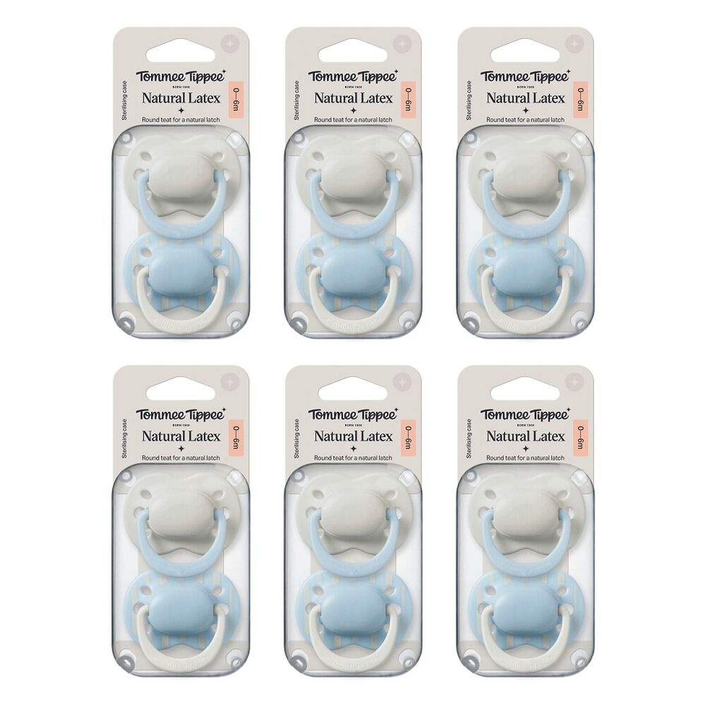 Tommee Tippee Natural Latex Soother 0-6 Months Pack of 6