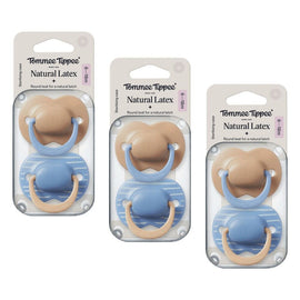 Tommee Tippee Natural Latex Ultimate Fit Soother 6-18m Multi 2 Pack Bundle of 3