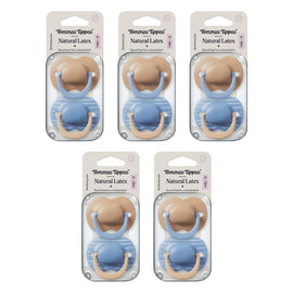 Tommee Tippee Natural Latex Ultimate Fit Soother 6-18m Multi 2 Pack Bundle of 5