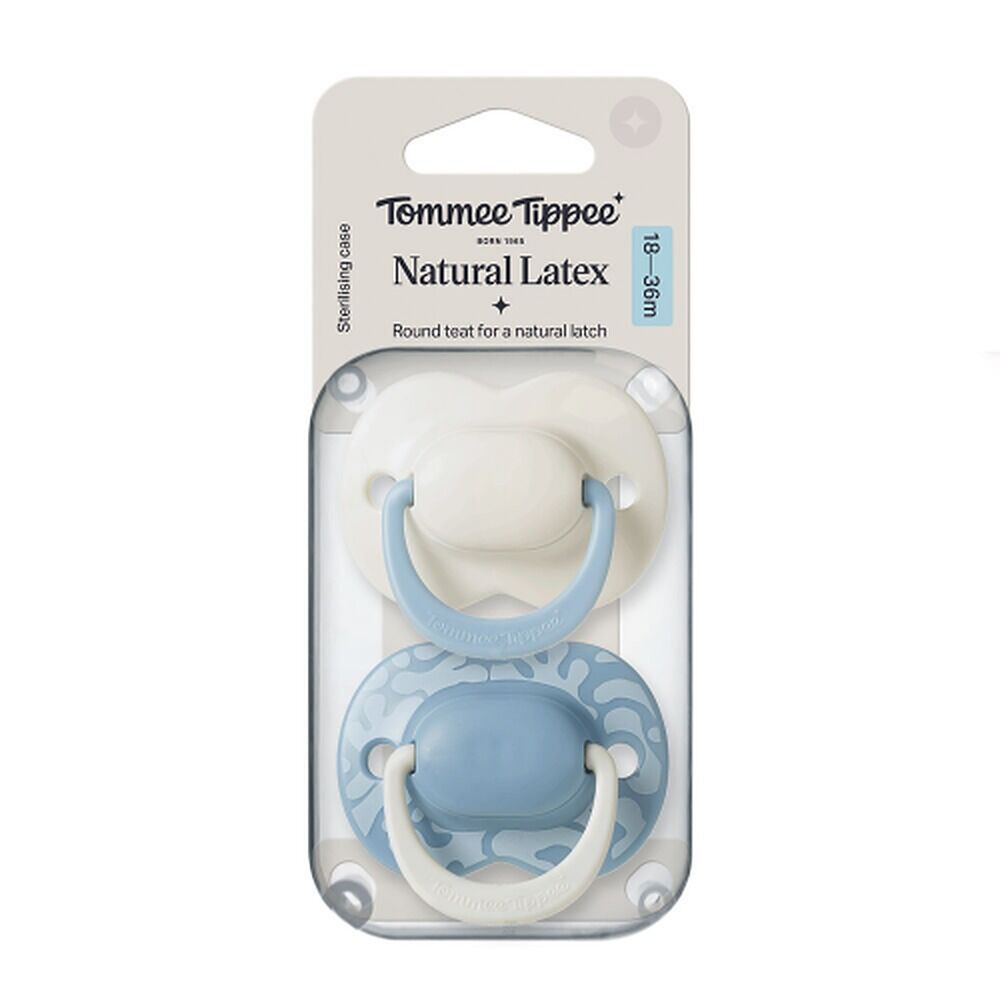 Tommee Tippee Natural Latex Ultimate Fit Soother 18-36m Multi 2 Pack