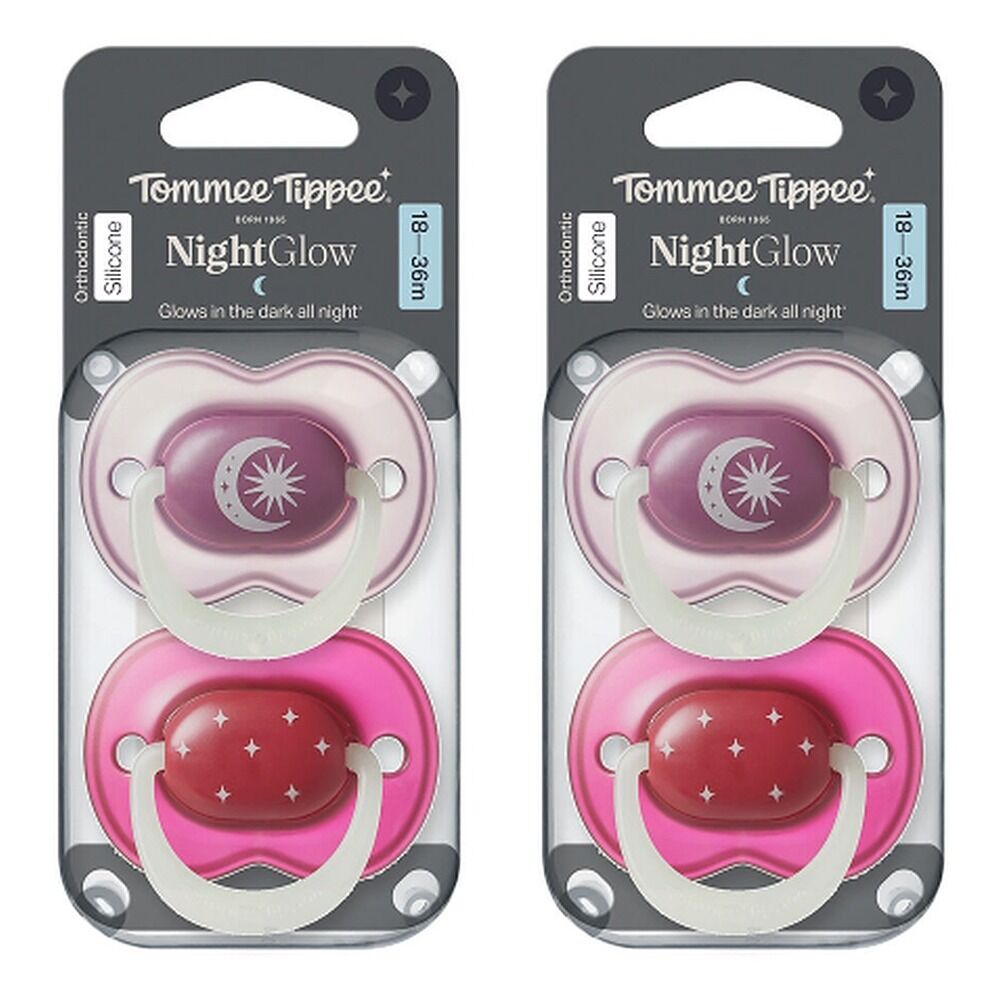 Tommee Tippee Nightglow Soother 18-36 Months Pack of 2