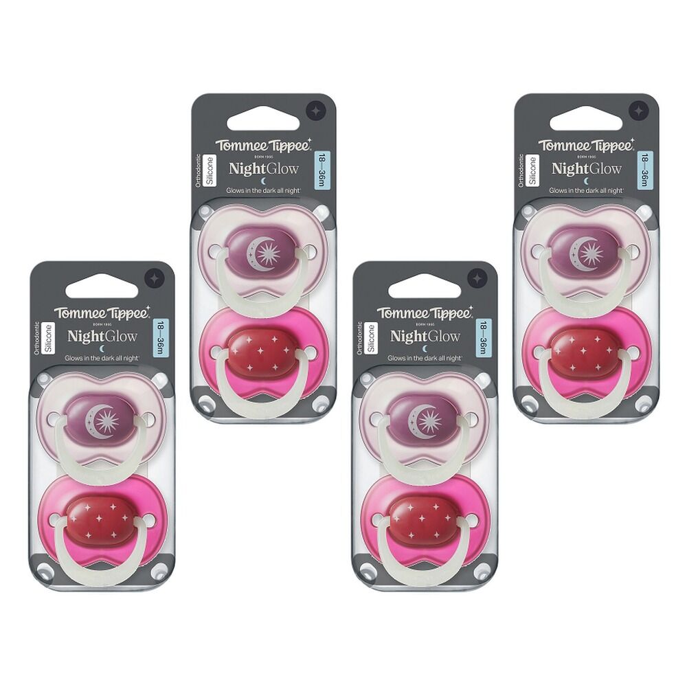 Tommee Tippee Nightglow Soother 18-36 Months Pack of 4