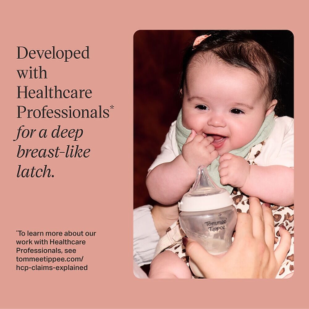 Tommee Tippee Natural Start Deep Latch Teats Extra Slow Flow 0m+ 2 Pack