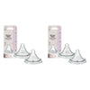 Tommee Tippee Natural Start Deep Latch Teats Medium Flow 3m+ 2 Pack Bundle of 2
