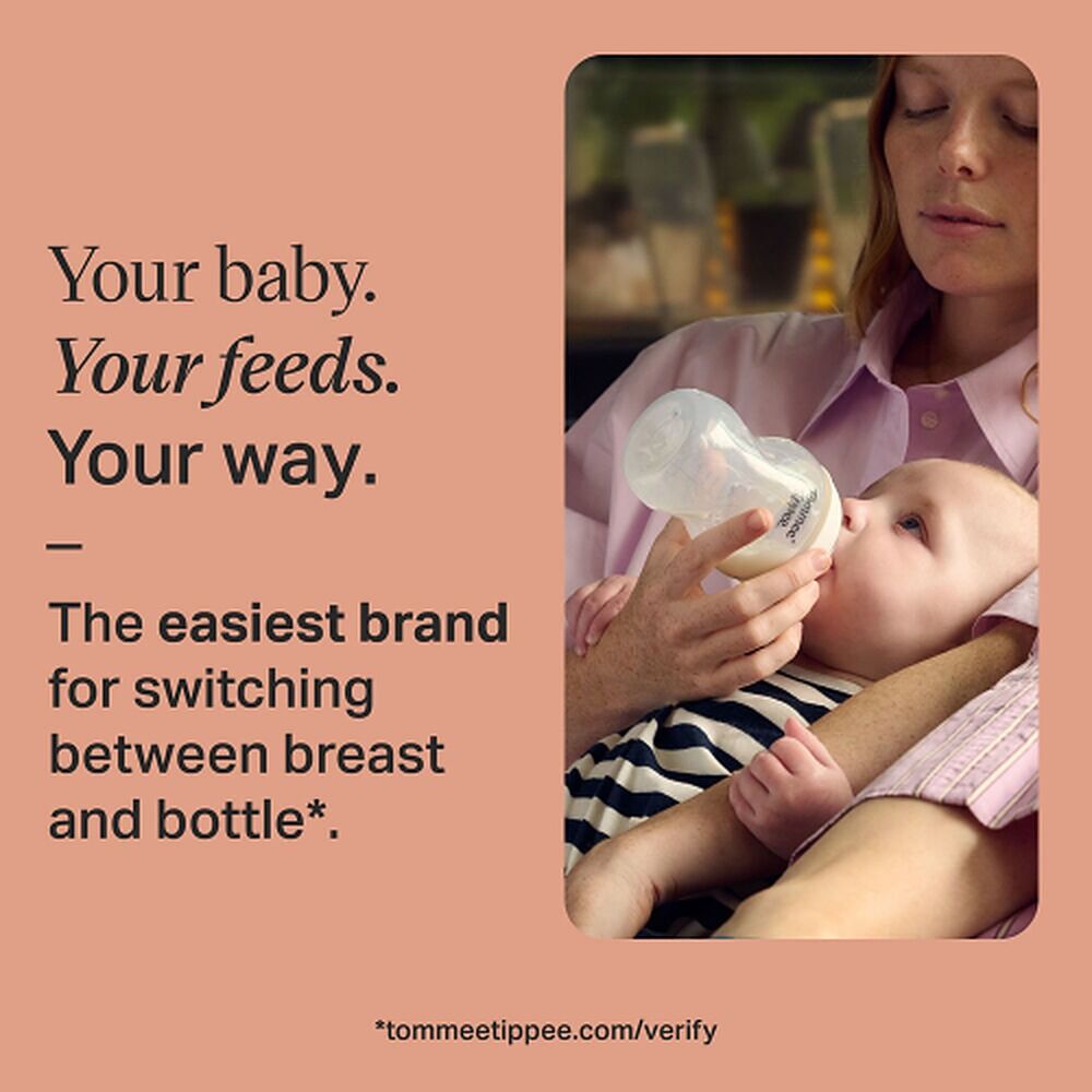 Tommee Tippee Natural Start Anti-Colic Bottle Slow Flow 2 Pack 60mL