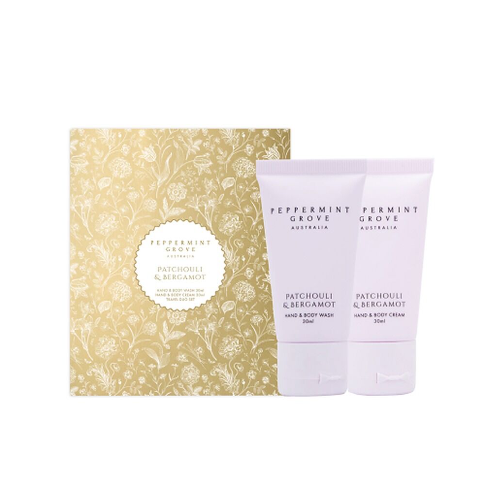 Peppermint Grove Patchouli & Bergamot Hand Wash & Cream Travel Duo 30mL
