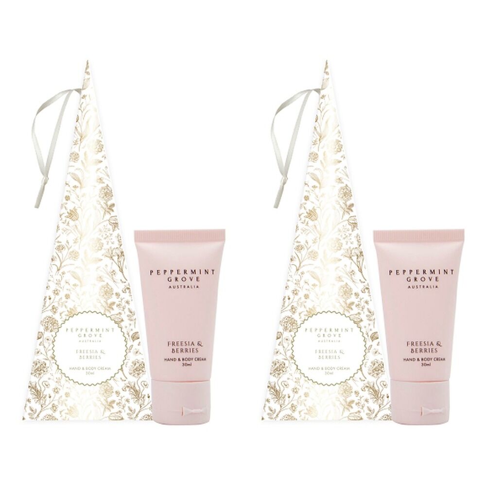 Peppermint Grove Freesia & Berries Hand Cream Decoration 30mL Pack of 2