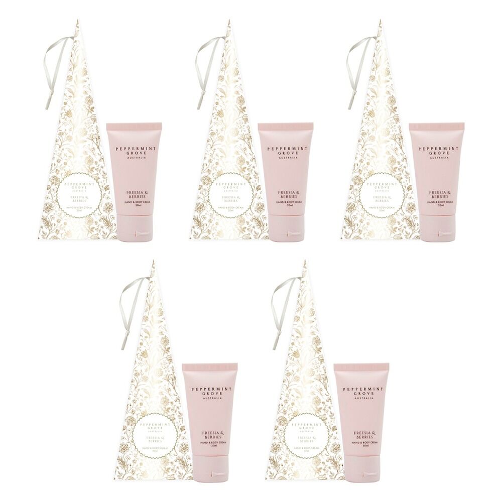 Peppermint Grove Freesia & Berries Hand Cream Decoration 30mL Pack of 5