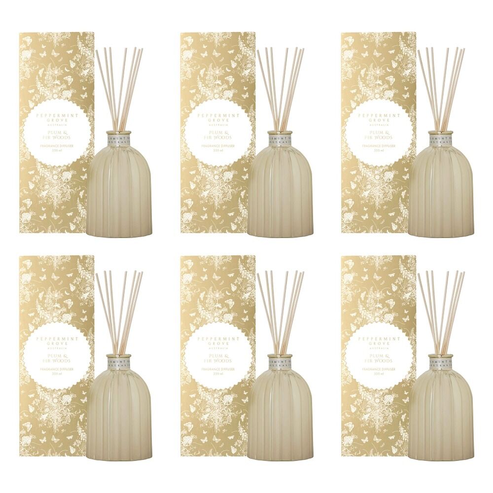 Peppermint Grove Plum & Fir Woods Large Fragrance Diffuser 350mL Pack of 6