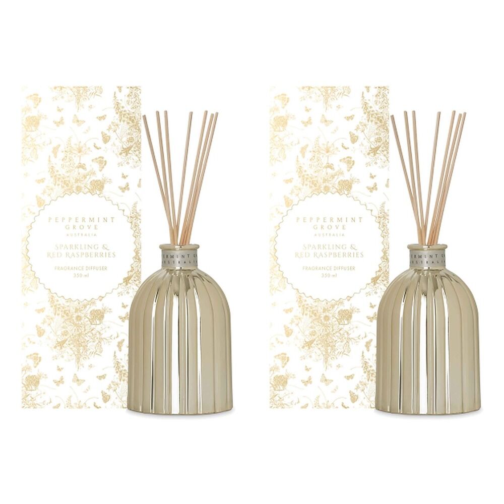 Peppermint Grove Sparkling & Red Raspberries Large Fragrance Diffuser Pack of 2