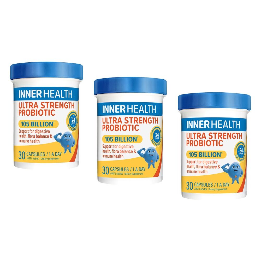 Inner Health Ultra Strength Probiotic 30 Capsules Pack of 3