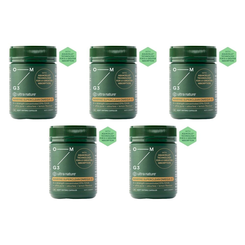 Ultra Nature Marine SuperClean Omega-3 90 Capsules Pack of 5