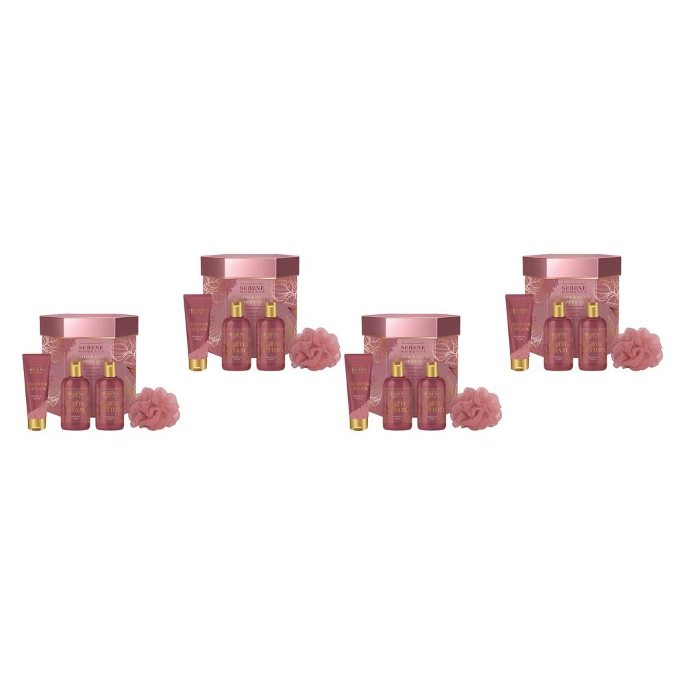Serene Moments Bloom & Glow Pamper 4 Piece Set Pack of 4