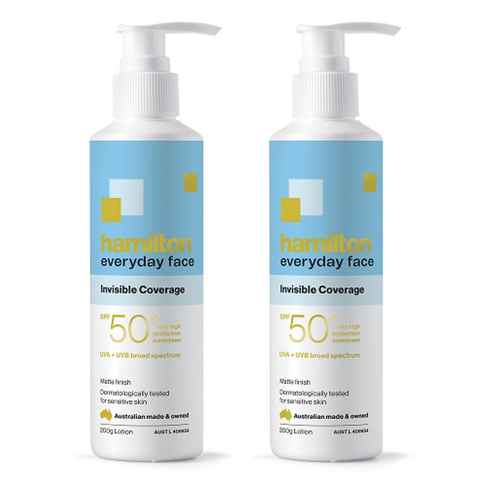 Hamilton Everyday Face Lotion SPF50+ 200g Pack of 2