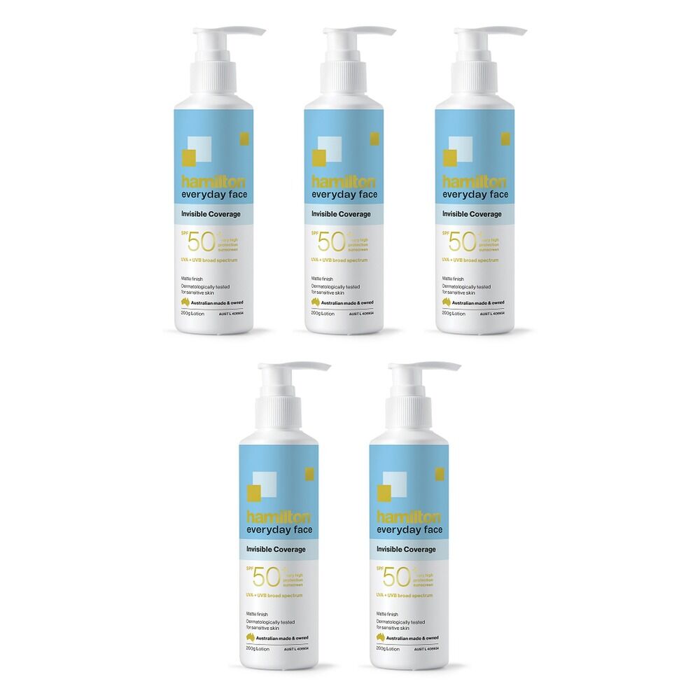 Hamilton Everyday Face Lotion SPF50+ 200g Pack of 5