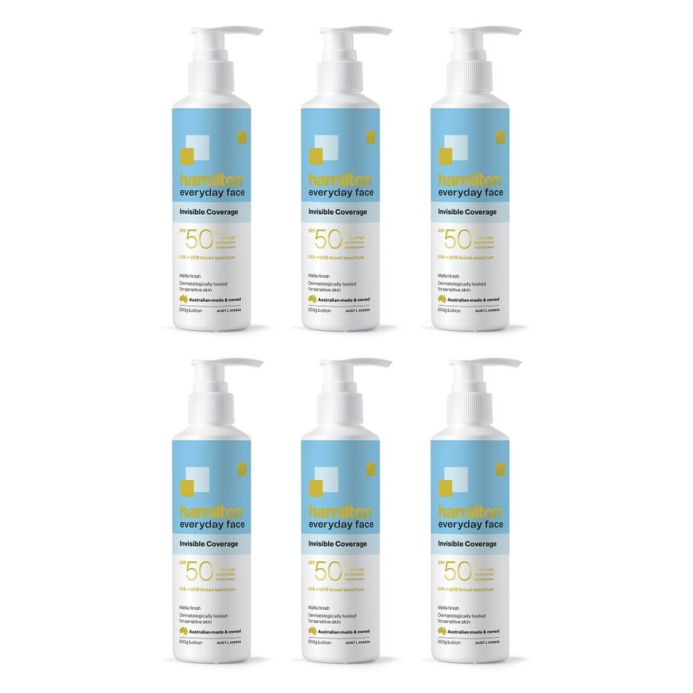 Hamilton Everyday Face Lotion SPF50+ 200g Pack of 6
