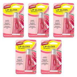 Carmex Shimmer Lip Gloss Watermelon 10g x 12 Bundle of 5