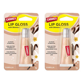 Carmex Shimmer Lip Gloss Vanilla 10g x 12 Bundle of 2