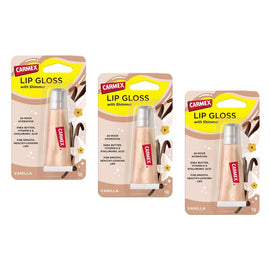Carmex Shimmer Lip Gloss Vanilla 10g x 12 Bundle of 3