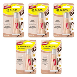 Carmex Shimmer Lip Gloss Vanilla 10g x 12 Bundle of 5