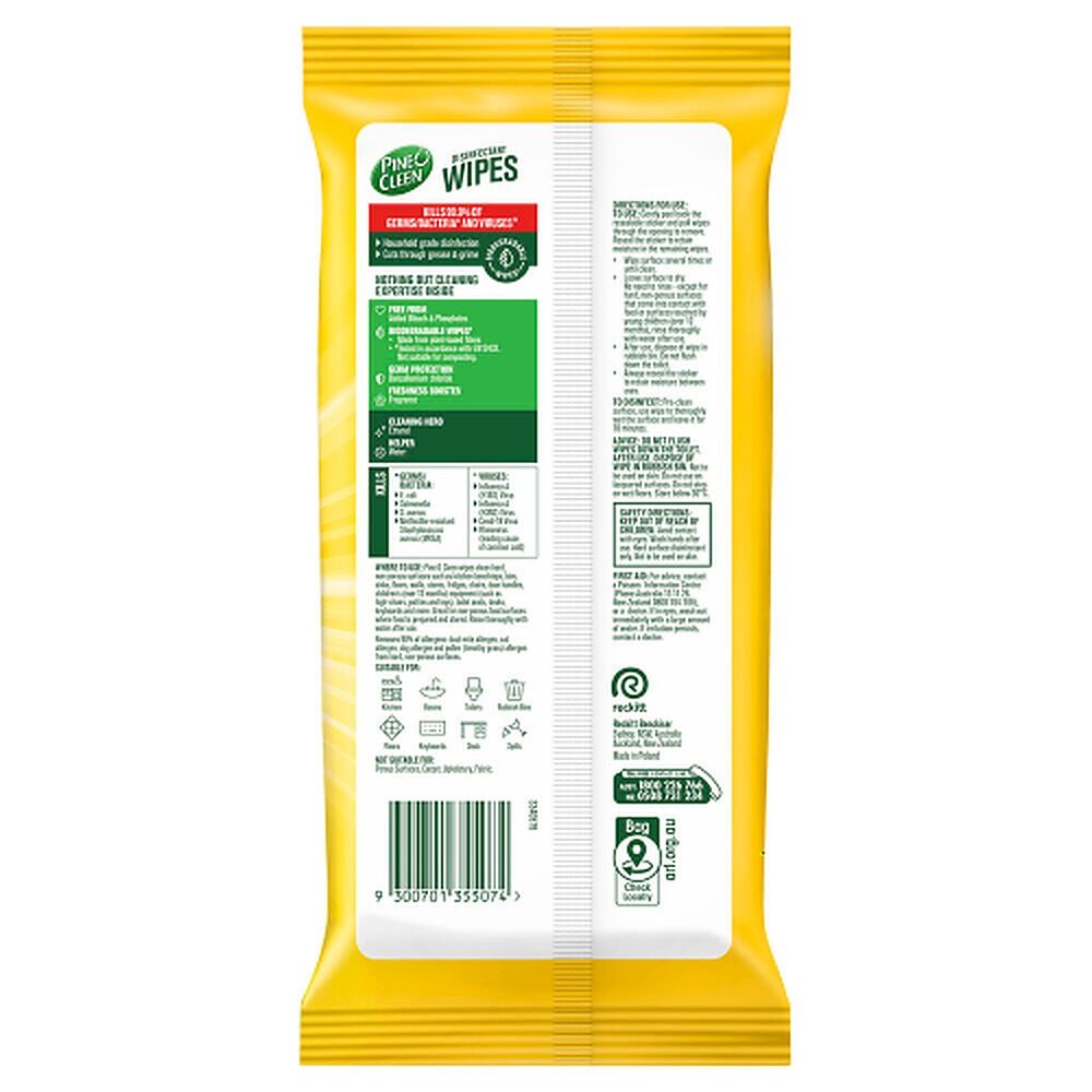 Dettol Pine O Cleen Disinfectant Wipes Lemon Lime 60 Pack