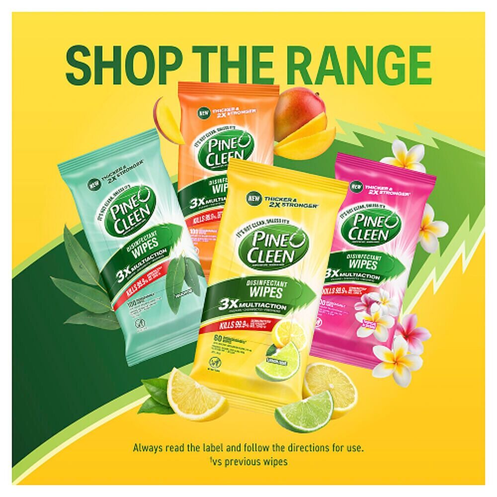 Dettol Pine O Cleen Disinfectant Wipes Lemon Lime 60 Pack