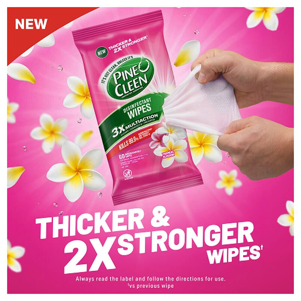 Dettol Pine O Cleen Disinfectant Wipes Tropical Blossom 60 Pack