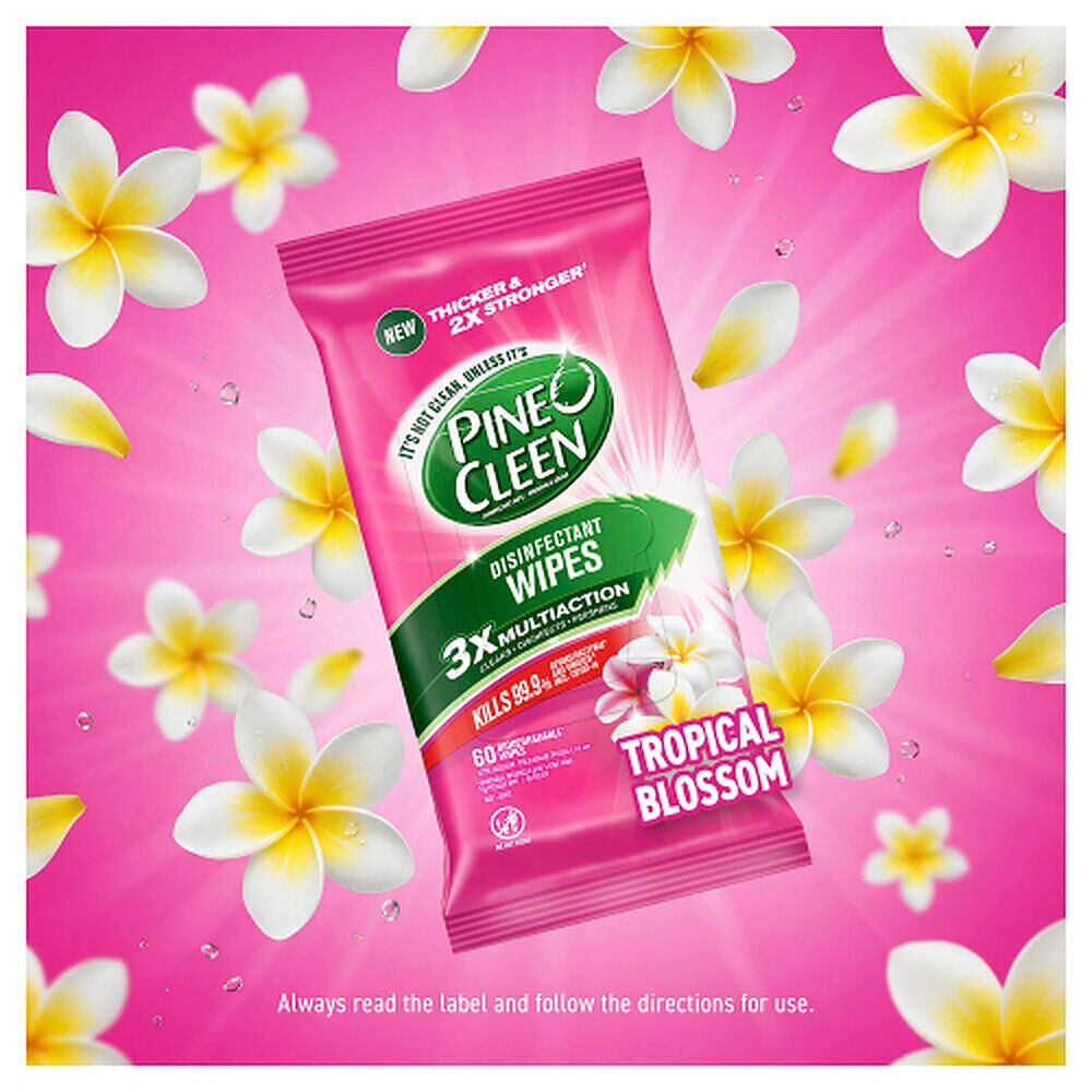 Dettol Pine O Cleen Disinfectant Wipes Tropical Blossom 60 Pack