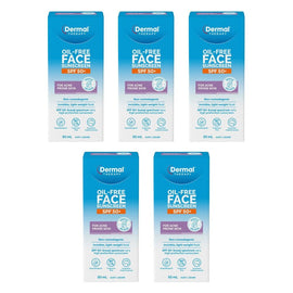 Dermal Therapy Oil Free Face Sunscreen SPF 50+ 50mL Pack of 5