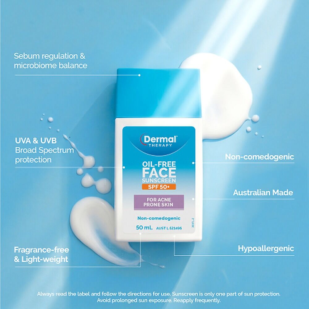 Dermal Therapy Oil Free Face Sunscreen SPF 50+ 50mL