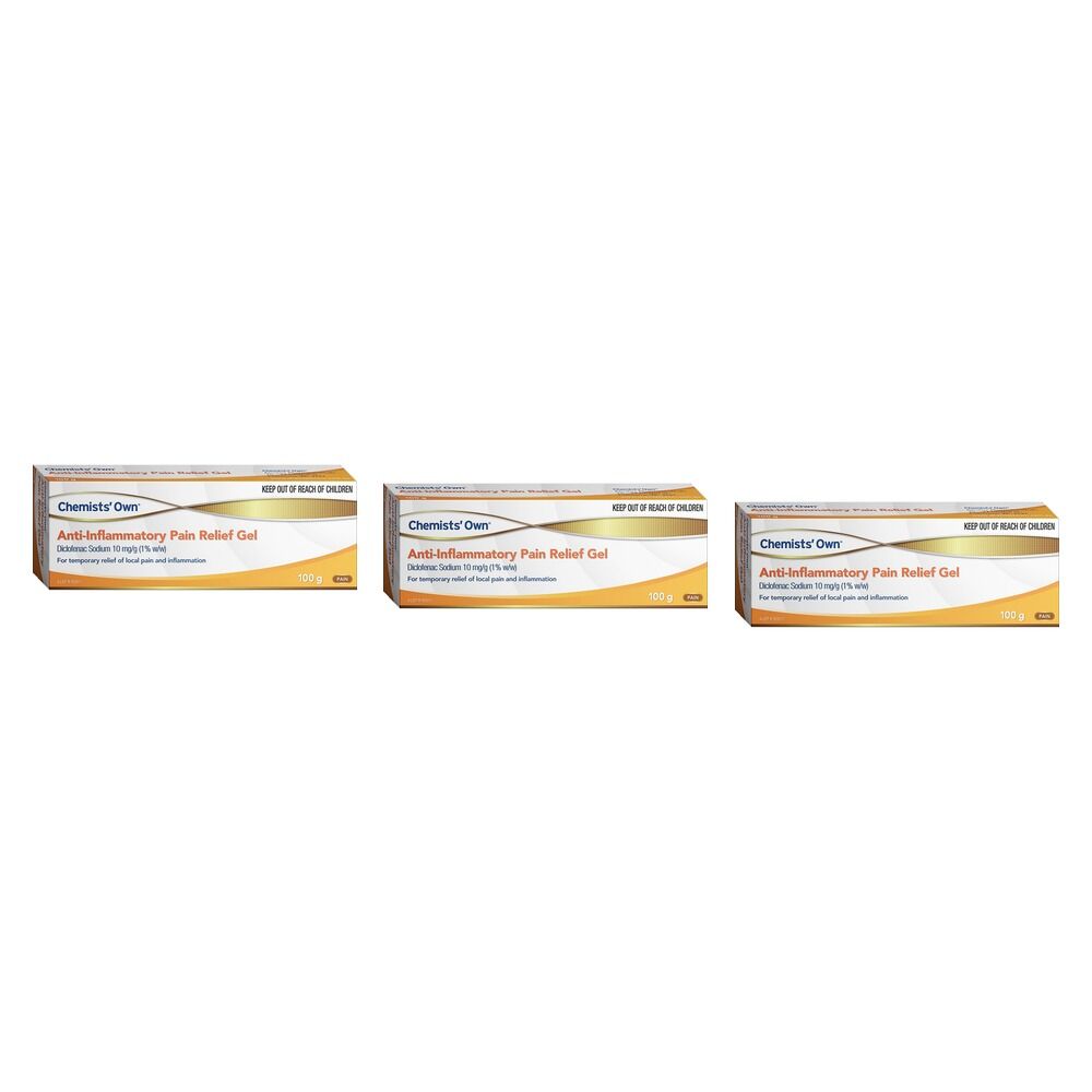 Chemists' Own Anti-Inflammatory Pain Relief Gel, 100g Pack of 3