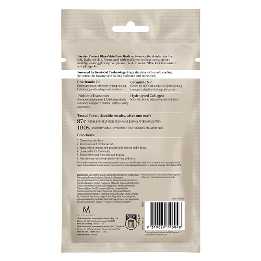 Dr. LeWinn's Barrier Protect Glass Skin Face Mask x 10