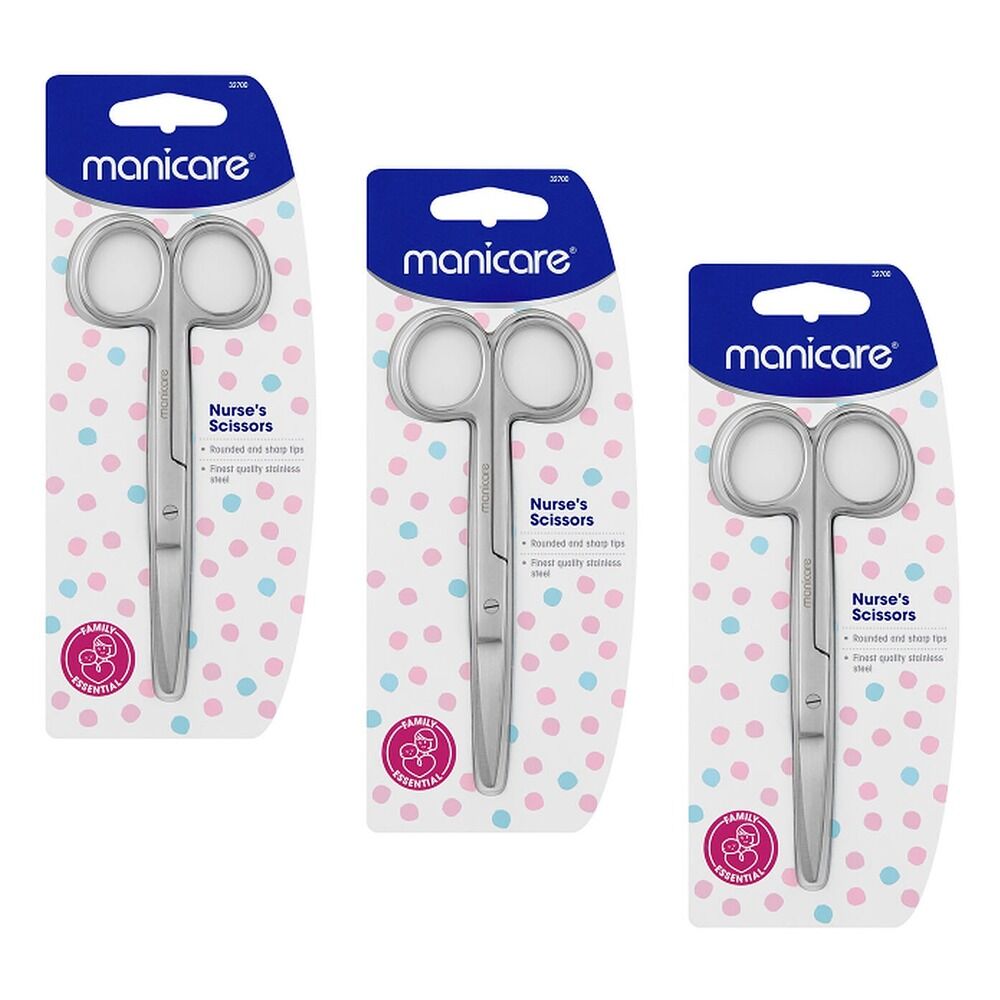 Manicare Nurse's Scissors Blunt/Sharp Tips Pack of 3