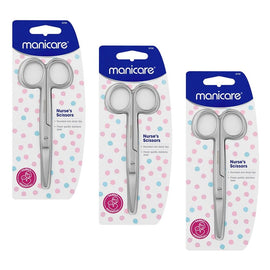 Manicare Nurse's Scissors Blunt/Sharp Tips Pack of 3