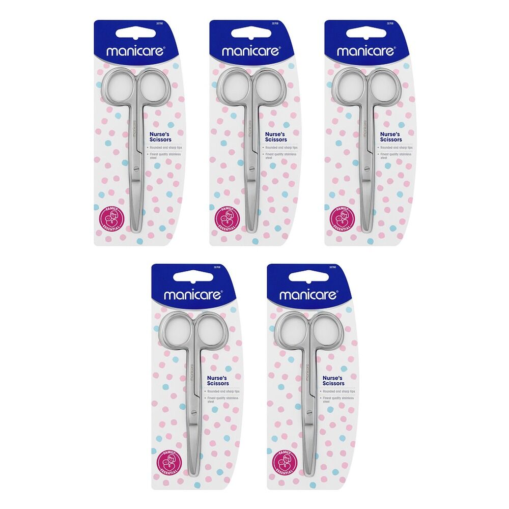 Manicare Nurse's Scissors Blunt/Sharp Tips Pack of 5