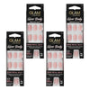 Glam by Manicare Glam Ready Pre-Glued Nails Rose Petal Jelly 30 Pack Bundle of 4