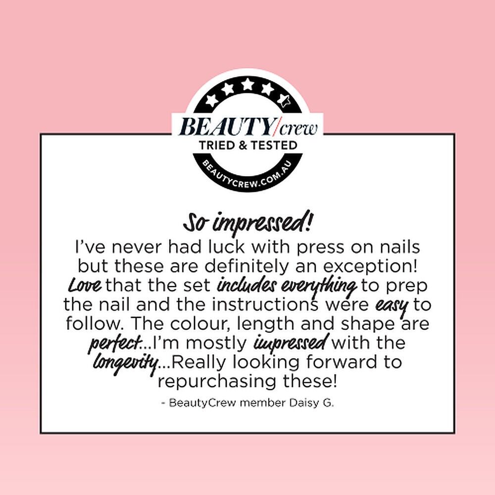 Glam by Manicare Glam Ready Pre-Glued Nails Rose Petal Jelly 30 Pack