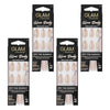 Glam by Manicare Glam Ready Pre-Glued Nails Off the Runway 30 Pack Bundle of 4