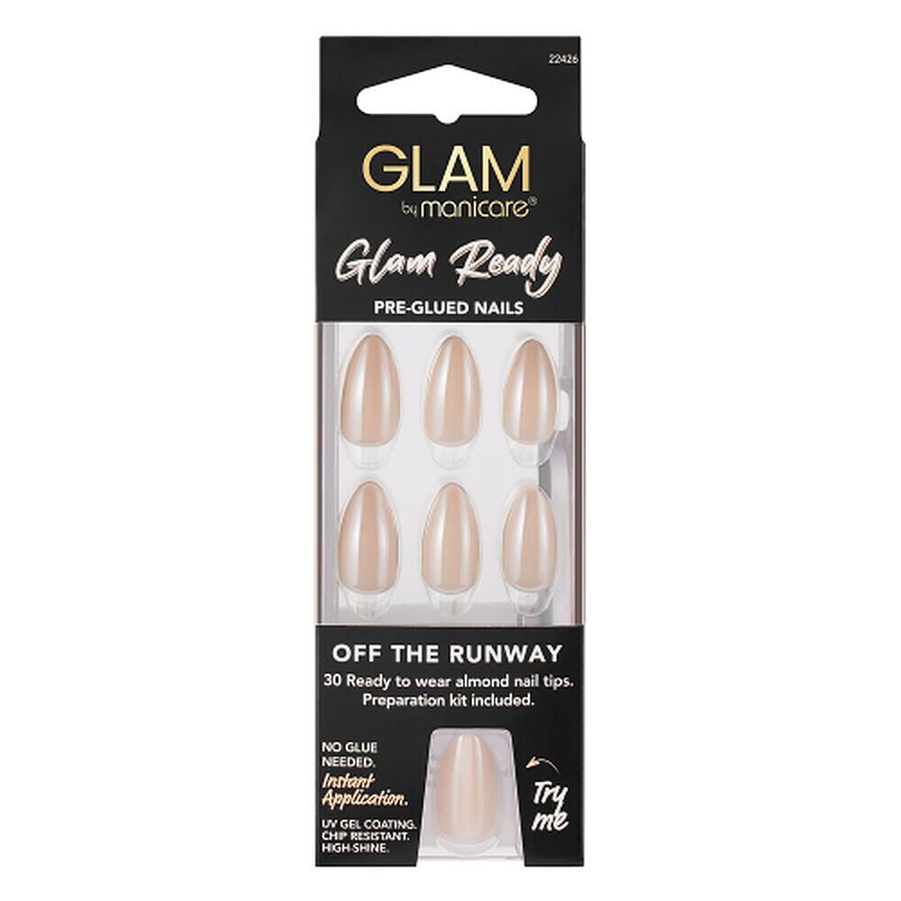 Glam by Manicare Glam Ready Pre-Glued Nails Off the Runway 30 Pack