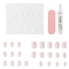 Glam by Manicare Press On Nails Short Square French Pink 24 Pack